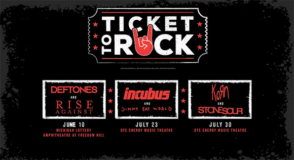 2017 Ticket to Rock (Includes All Performances at DTE Energy Music Theatre & Michigan Lottery Amphitheatre) at DTE Energy Music Theatre