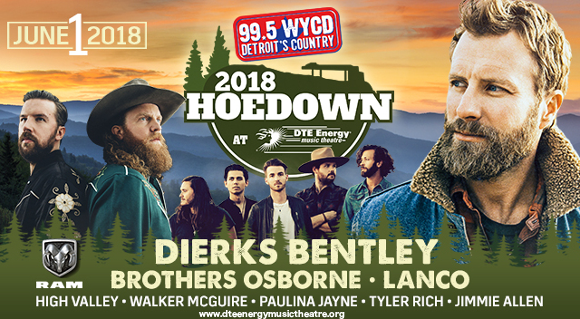 99.5 WYCD Hoedown: Dierks Bentley, Brothers Osborne & LANCO at DTE Energy Music Theatre