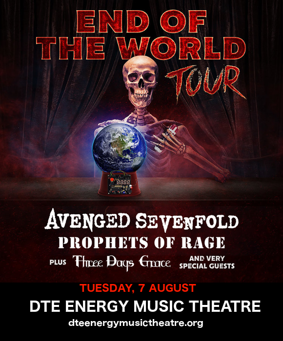 End of the World Tour: Avenged Sevenfold, Prophets of Rage & Three Days Grace at DTE Energy Music Theatre