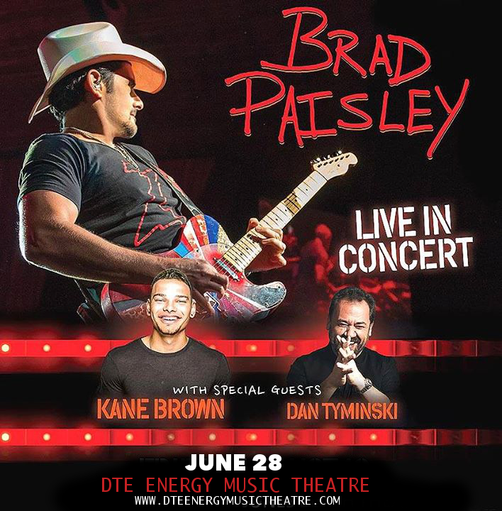 Brad Paisley, Dan Tyminski & Kane Brown at DTE Energy Music Theatre