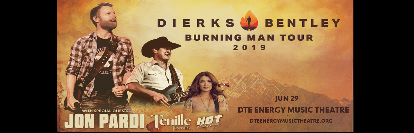 Dierks Bentley, Jon Pardi & Tenille Townes at DTE Energy Music Theatre