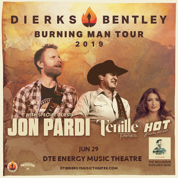 Dierks Bentley, Jon Pardi & Tenille Townes at DTE Energy Music Theatre