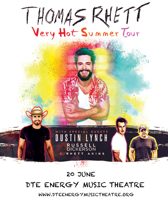 Thomas Rhett, Dustin Lynch & Russell Dickerson at DTE Energy Music Theatre