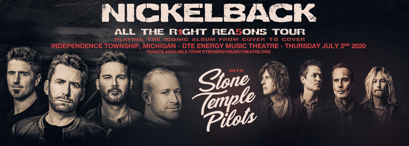 Nickelback, Stone Temple Pilots & Tyler Bryant and The Shakedown [CANCELLED] at DTE Energy Music Theatre