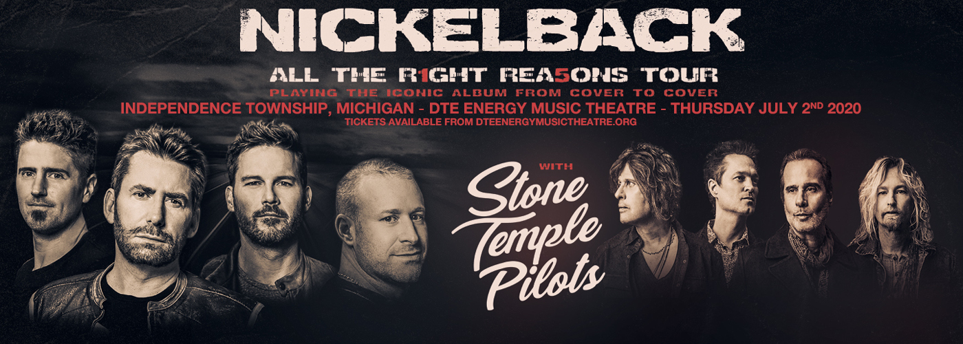 Nickelback, Stone Temple Pilots & Tyler Bryant and The Shakedown [CANCELLED] at DTE Energy Music Theatre