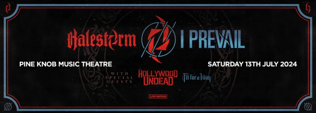 I Prevail & Halestorm at Pine Knob Music Theatre