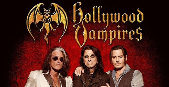 The Hollywood Vampires - Alice Cooper, Johnny Depp & Joe Perry at DTE Energy Music Theatre
